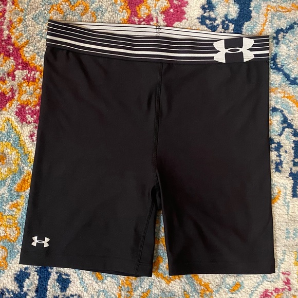 SOLD! Under Armour HeatGear Compression Mid Rise Active Shorty Shorts S - Picture 4 of 15